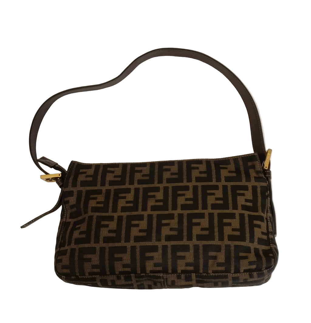 Fendi Mamma Baguette Shoulder Bag-Brown