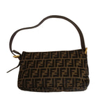 Fendi Mamma Baguette Shoulder Bag-Brown