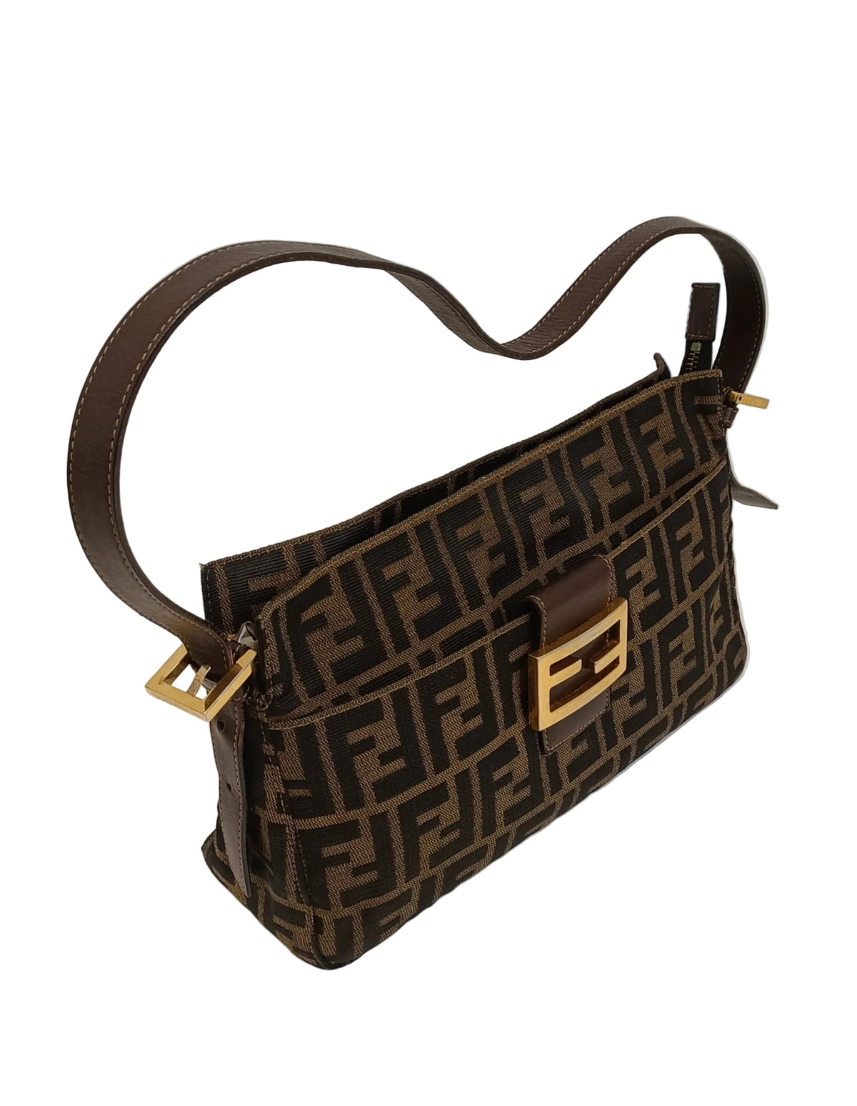 Fendi Mamma Baguette Shoulder Bag-Brown
