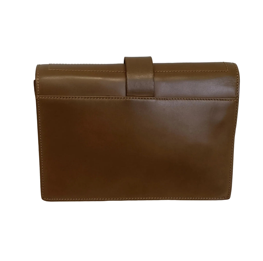 Ferragamo Clutch Bag-Brown Leather