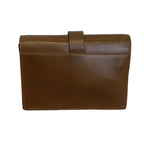 Ferragamo Clutch Bag-Brown Leather