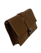 Ferragamo Clutch Bag-Brown Leather