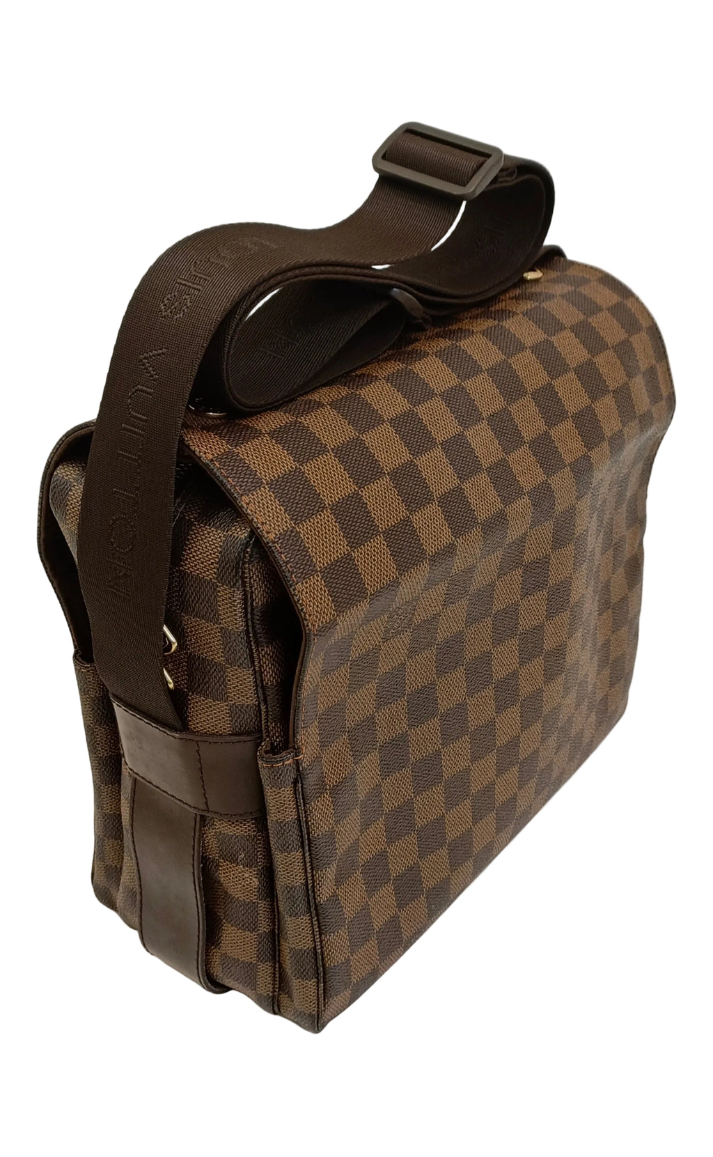 Louis Vuitton Shoulder Bag-Brown Damier Naviglio/Leather