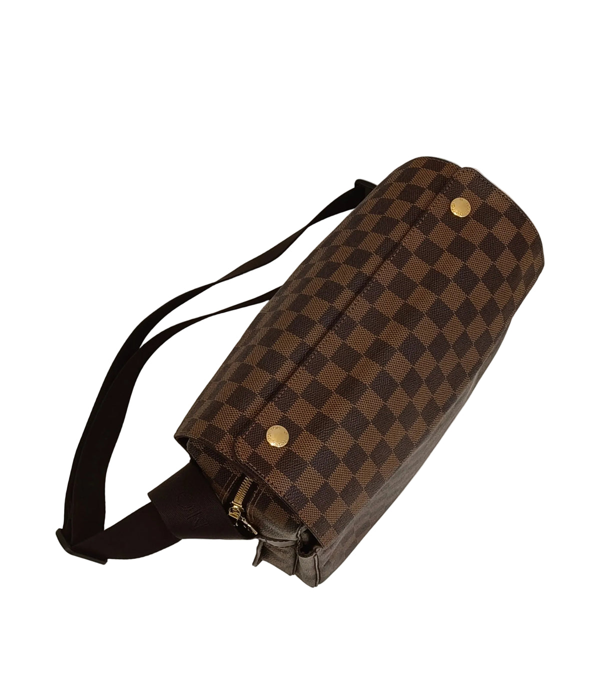 Louis Vuitton Shoulder Bag-Brown Damier Naviglio/Leather