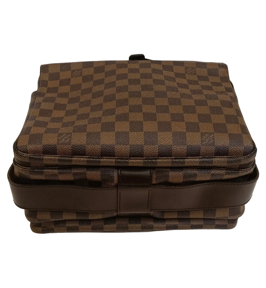 Louis Vuitton Shoulder Bag-Brown Damier Naviglio/Leather