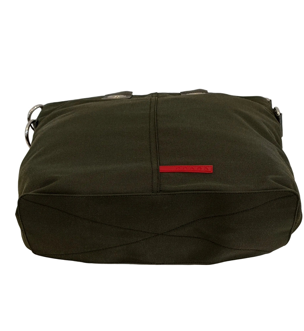 Prada Tote Bag-Green Nylon/2 Way