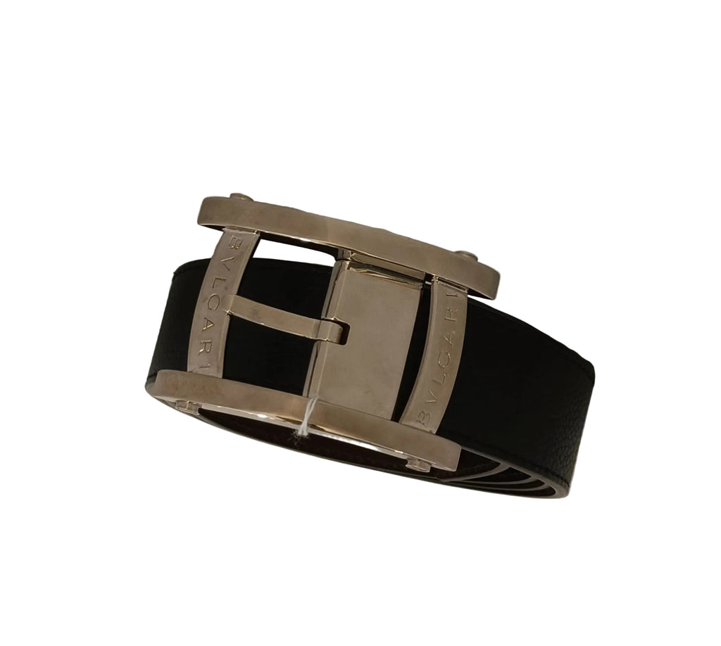Bvlgari Assioma Belt-Black & Brown Reversible/Leather/Box-Size L=35"
