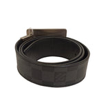 Louis Vuitton Man's Belt-Black & Grey/ L-Size=37"