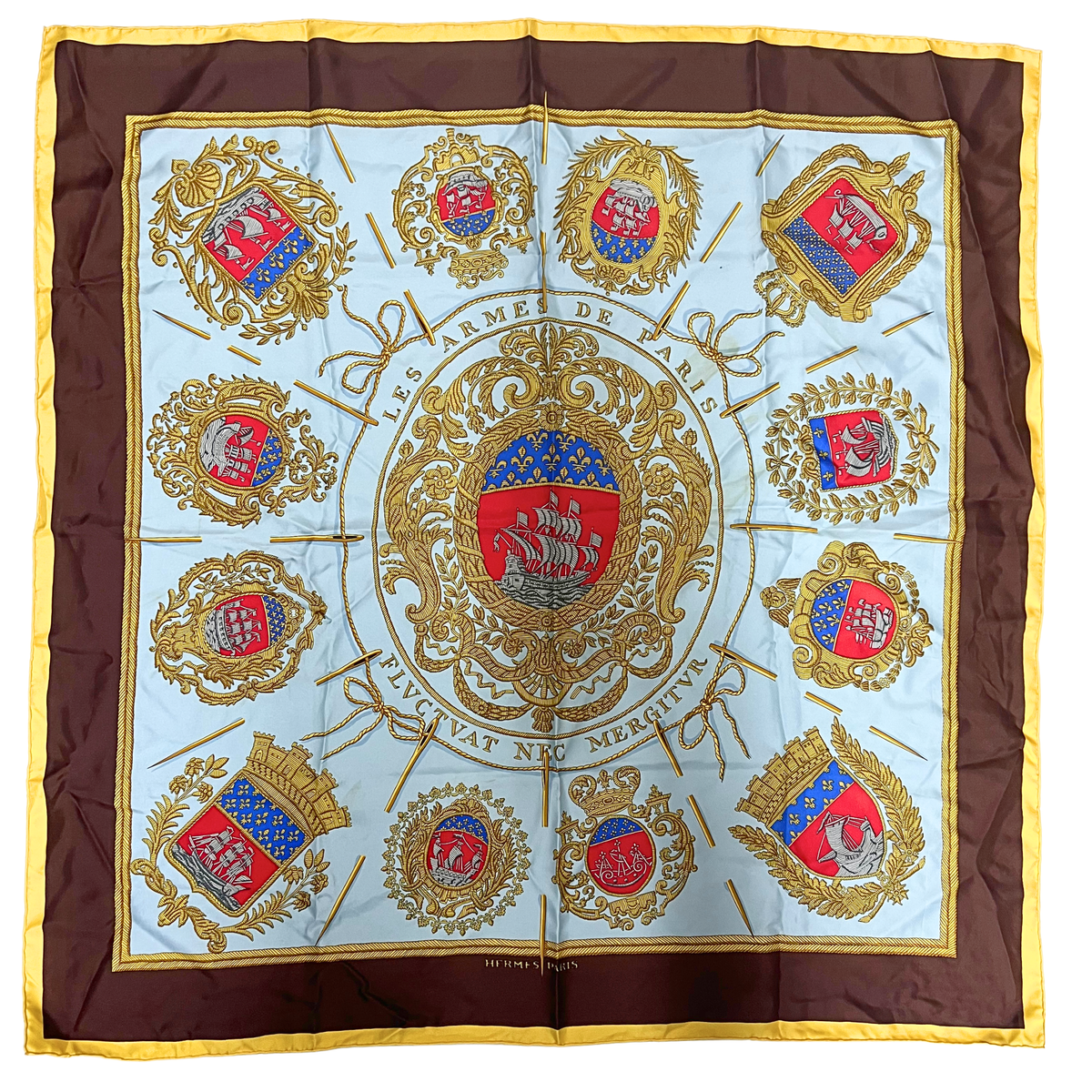 Hermes Carre 90 Les Armes de Paris Silk Scarf Main image