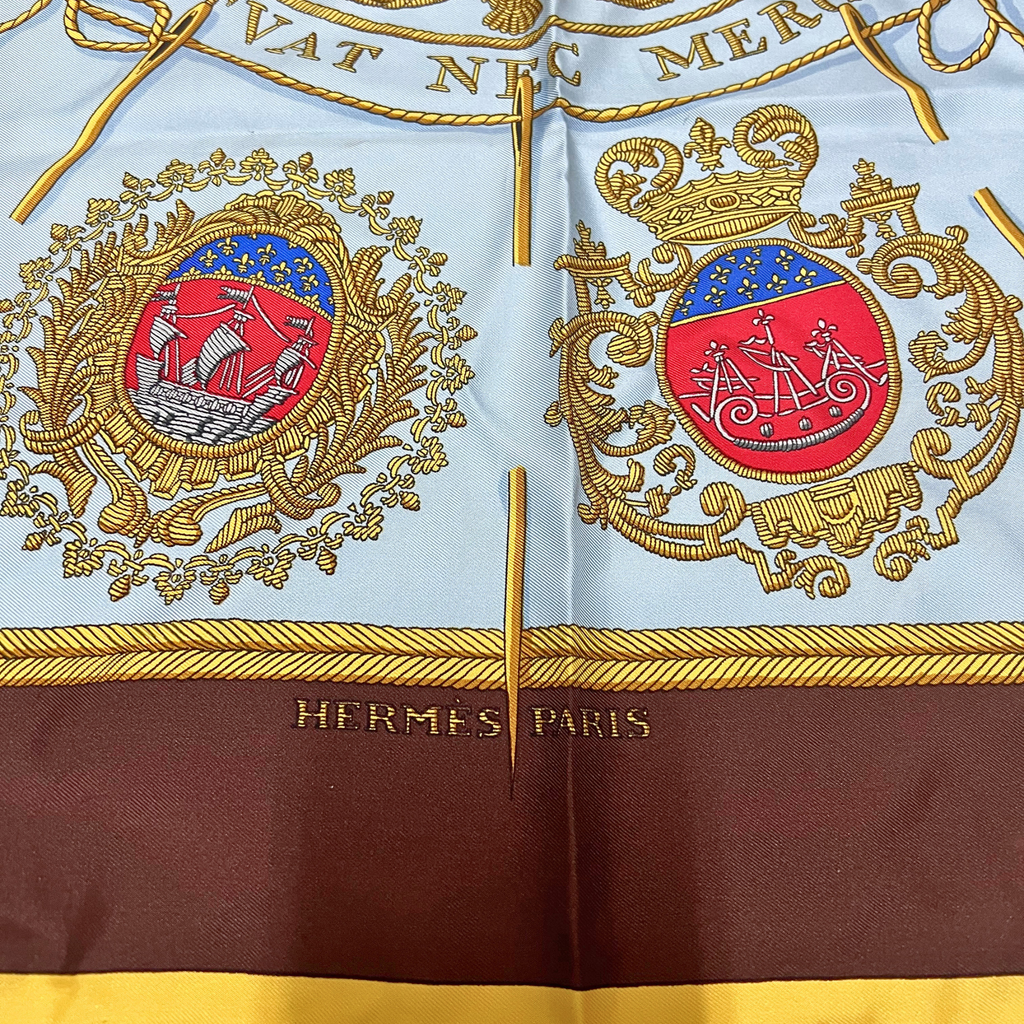 Hermes Carre 90 Les Armes de Paris Silk Scarf