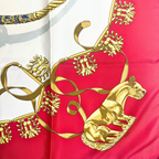 Hermes Les Cavalier's d'Or Silk Scarf
