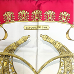 Hermes Les Cavalier's d'Or Silk Scarf