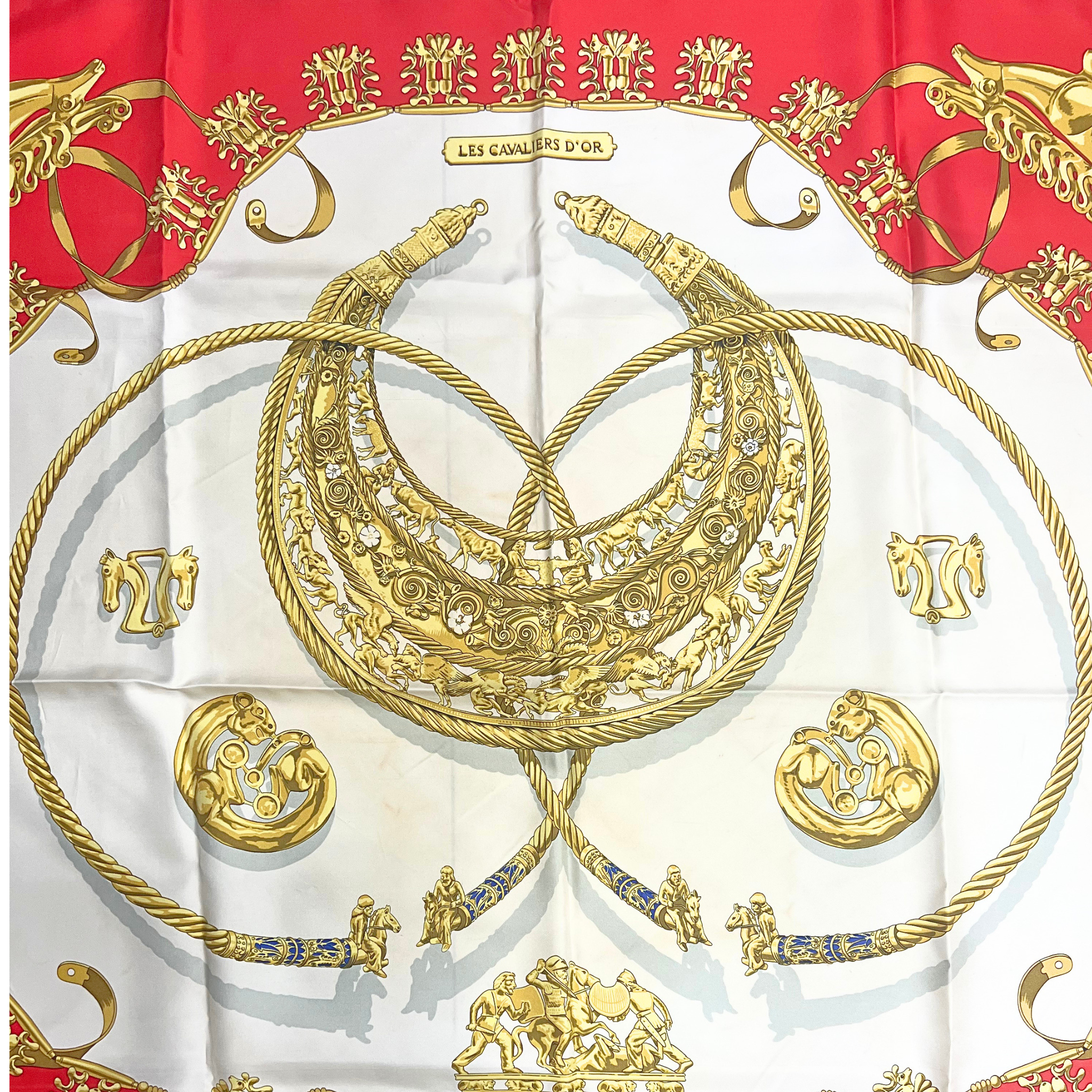 Hermes Les Cavalier's d'Or Silk Scarf Secondary image