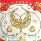 Hermes Les Cavalier's d'Or Silk Scarf