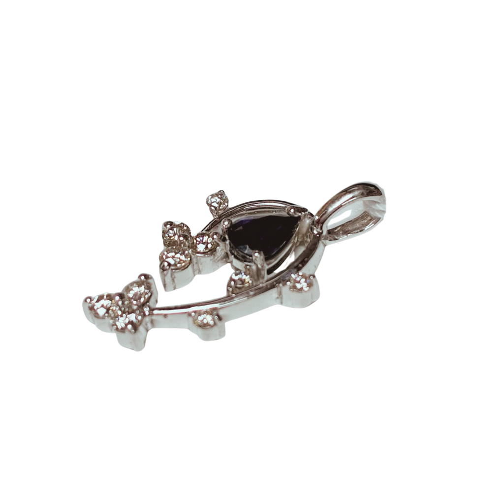 750WG Blue Sapphire And Diamond Pendant 2.6GM