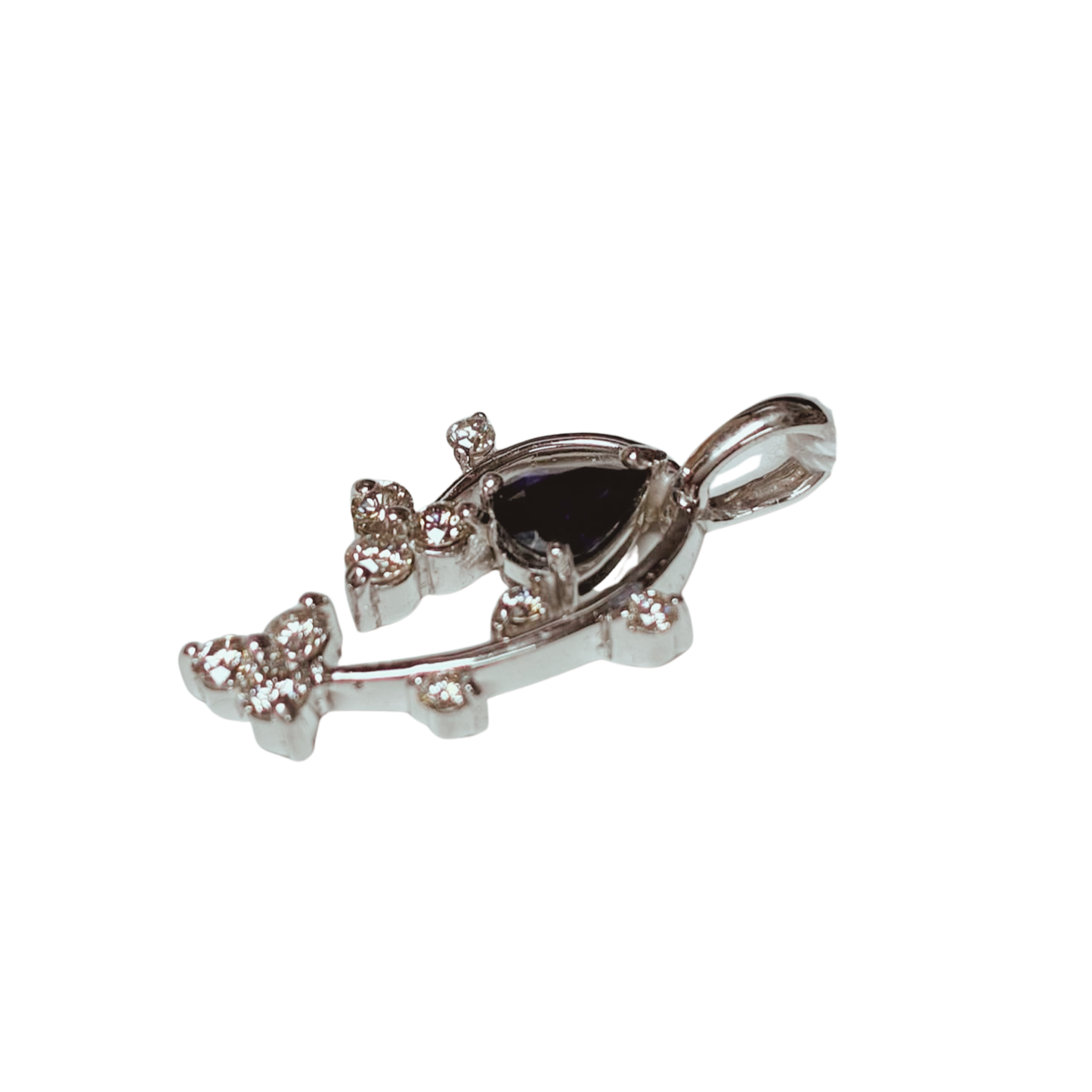 750WG Blue Sapphire And Diamond Pendant 2.6GM