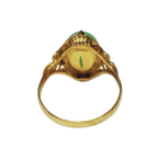 Chinese Green Jade Cabochon Ring 4.8GM