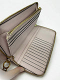 Tory Burch Robinson Passport Continental Zip Around Wallet Pebbled Leather Port