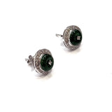 PT900/750WG Natural Jadeites (Type-A) & Diamond Earring