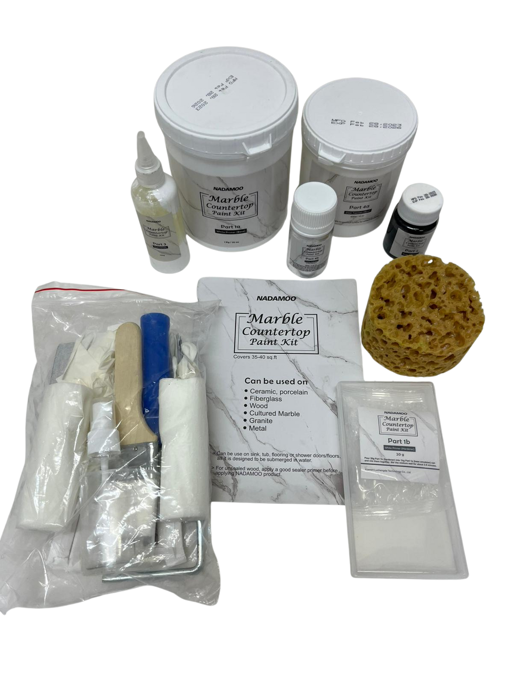 NADAMOO White Marble Countertop Paint Kit