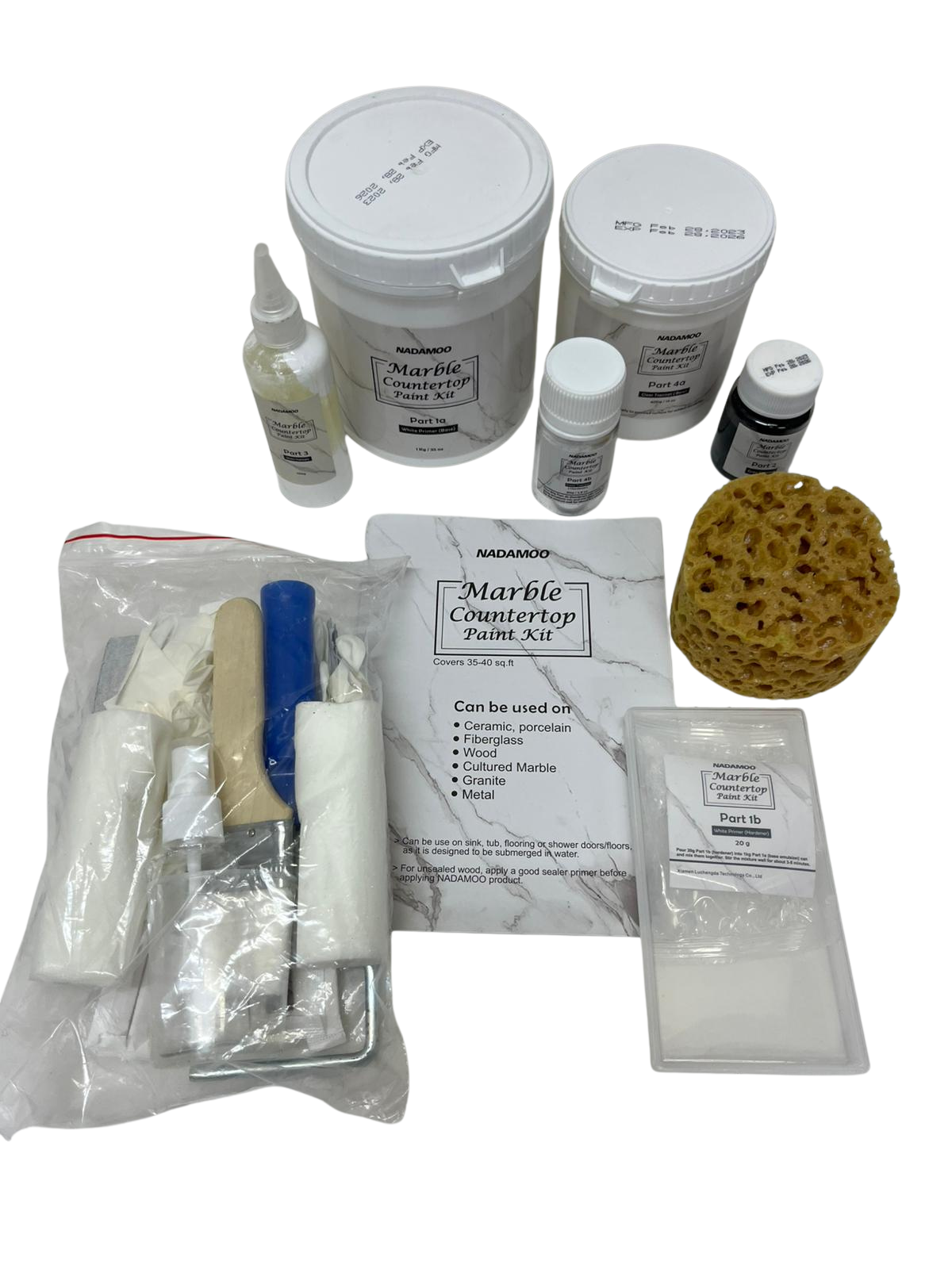 NADAMOO White Marble Countertop Paint Kit