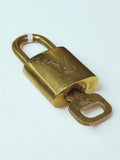 Vintage Louis Vuitton Solid Brass Padlock And Matching Key