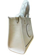 COACH C5268 Womens Dempsey Tote 22 Pebble Leather Chalk