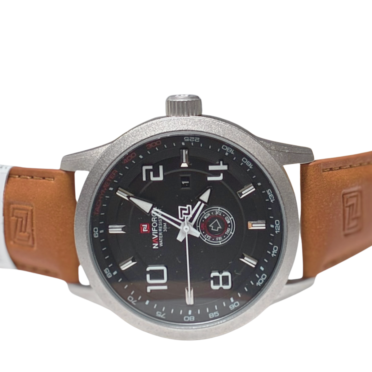Naviforce NF9229 Sport Watch Men Leather Band Waterproof Quartz Analog Wristwatch