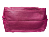 Longchamp Le Pliage Cuir Leather Top Handle Bag Pink