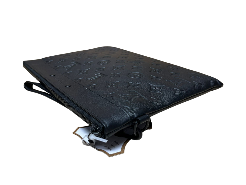 Louis Vuitton Pochette ToGo Monogram Shadow Leather Clutch Bag