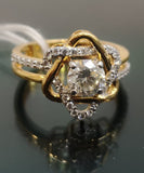 18KYG Diamond Star Ring