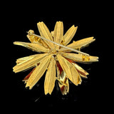 Brooch 18K Yellow Gold Flower Shape/Design