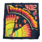 Hermes Yellow and Black Silk Scarf