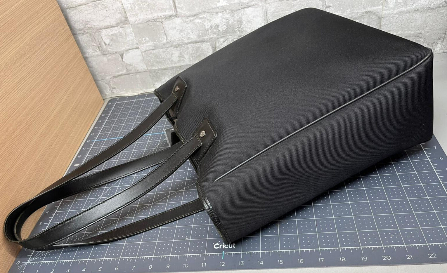 Hunting World Tote Bag Canvas And Leather Black