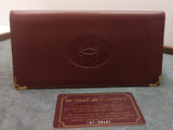 Cartier Les Must De Cartier Burgundy Leather Long Bordeaux Wallet