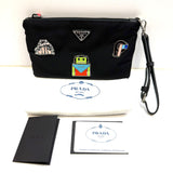 Prada 1NB400 Robot Logo Nylon Black Pouch