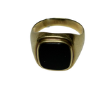 585YG Onyx Black Stone Ring Men 6.3GM