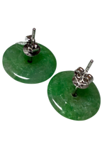 750WG Jade Earrings With Blue Stones 6.3GM