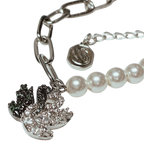 Swarovski 5705720 Swan Bracelet Crystal Pearlv Black Mixed Metal finish