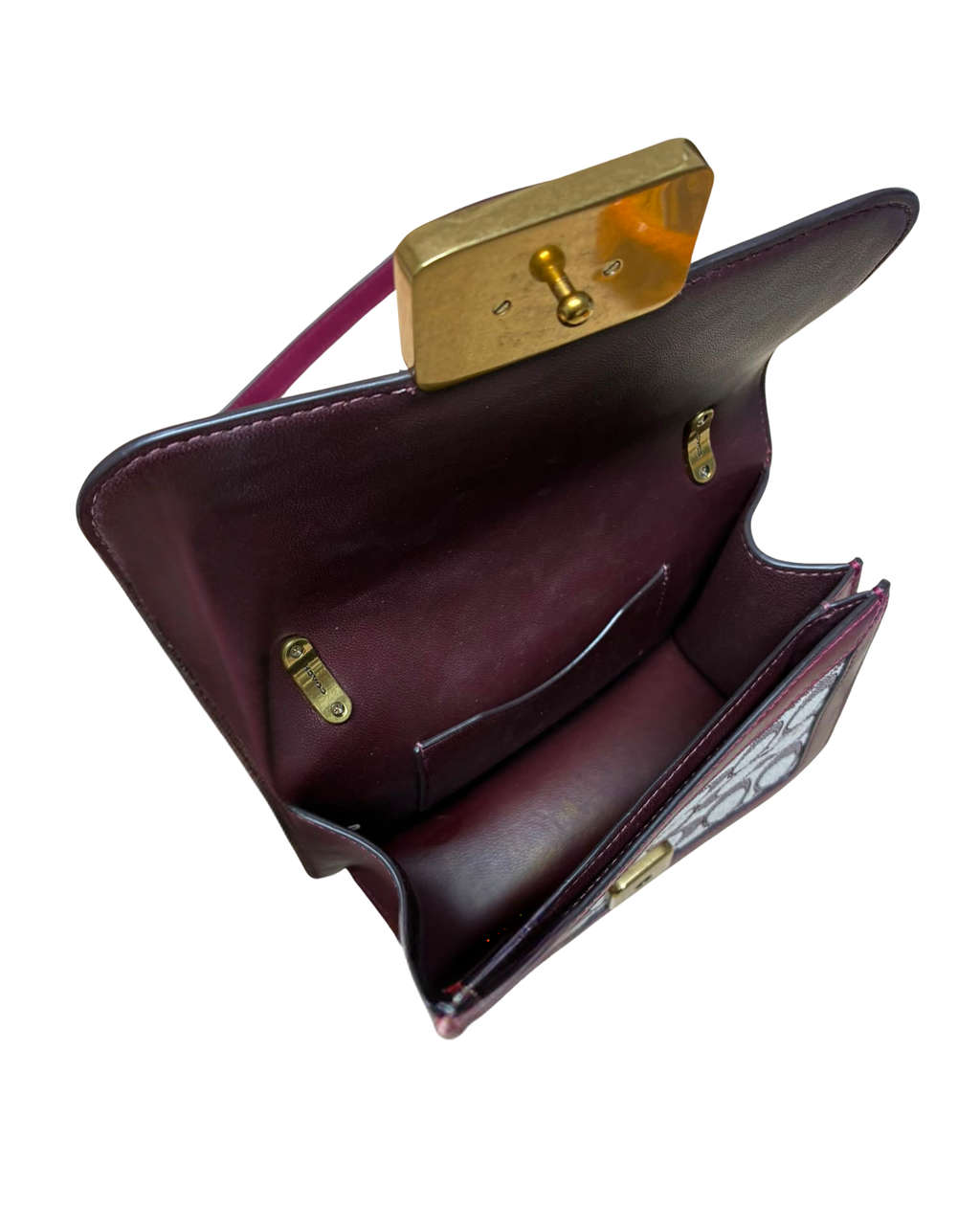 Coach Alie Shoulder Bag 18 In Signature Jacquard With Snakeskin Detail Brass Burgundy Blk Cherry