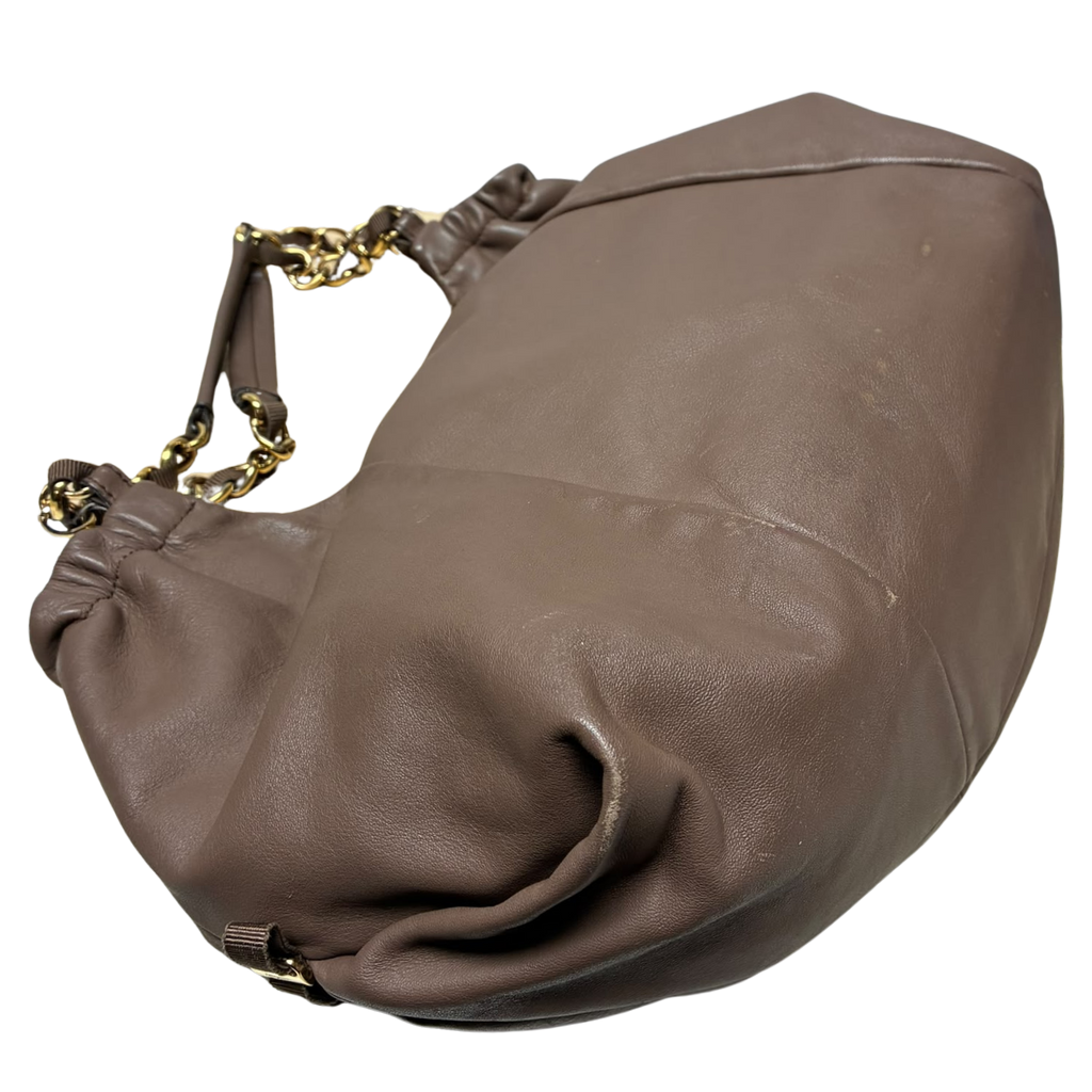 Ferragamo Vara Chain Detail Slouchy Hobo