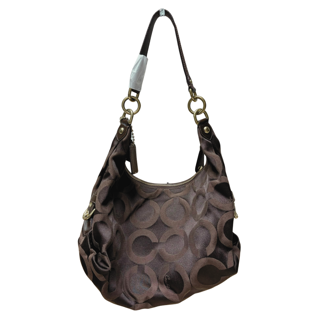Coach Madison Op Art Sateen Hailey Hobo Bag