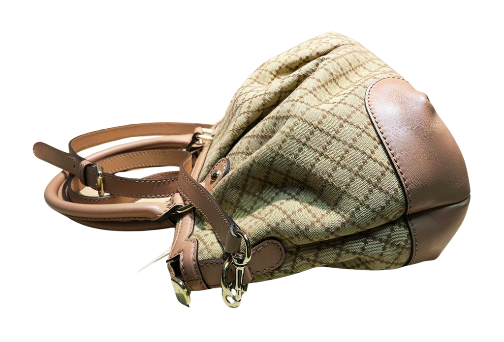 Gucci Sukey Bag Beige Pink Diamante Canvas