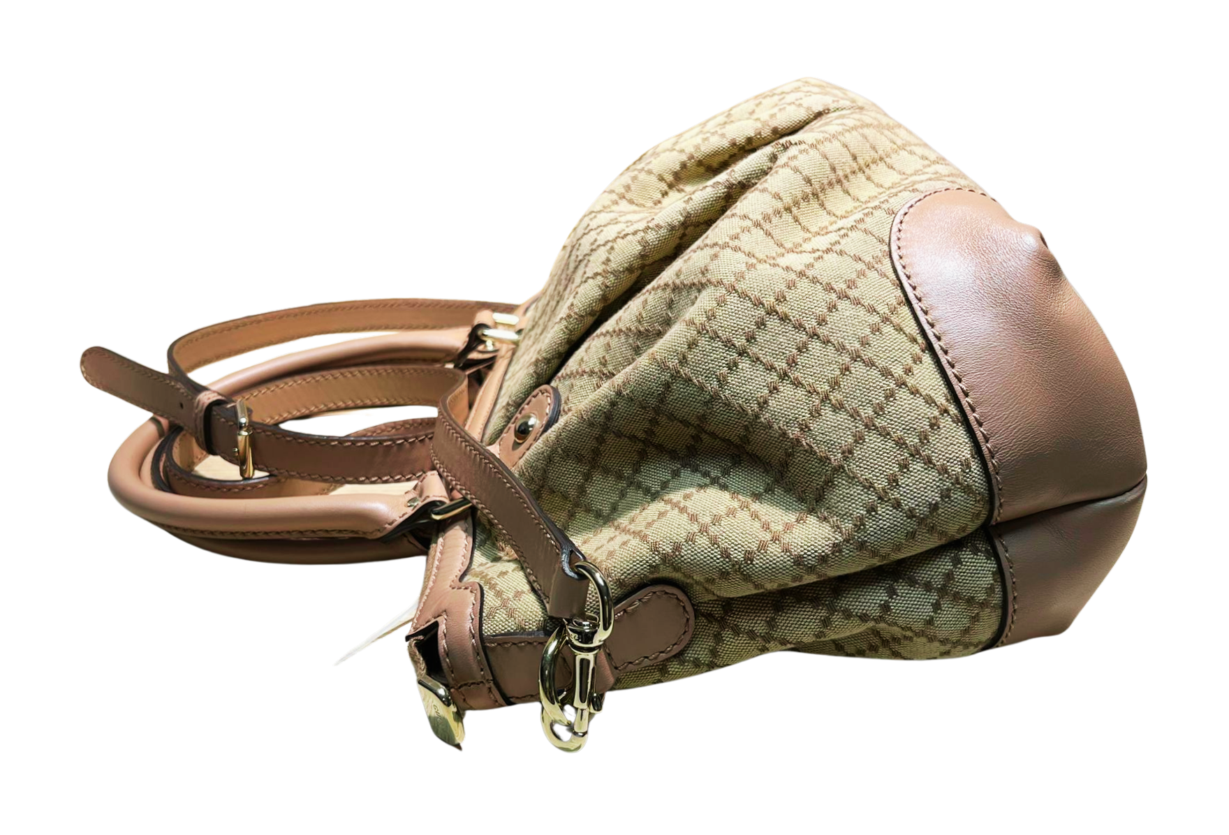 Gucci Sukey Bag Beige Pink Diamante Canvas