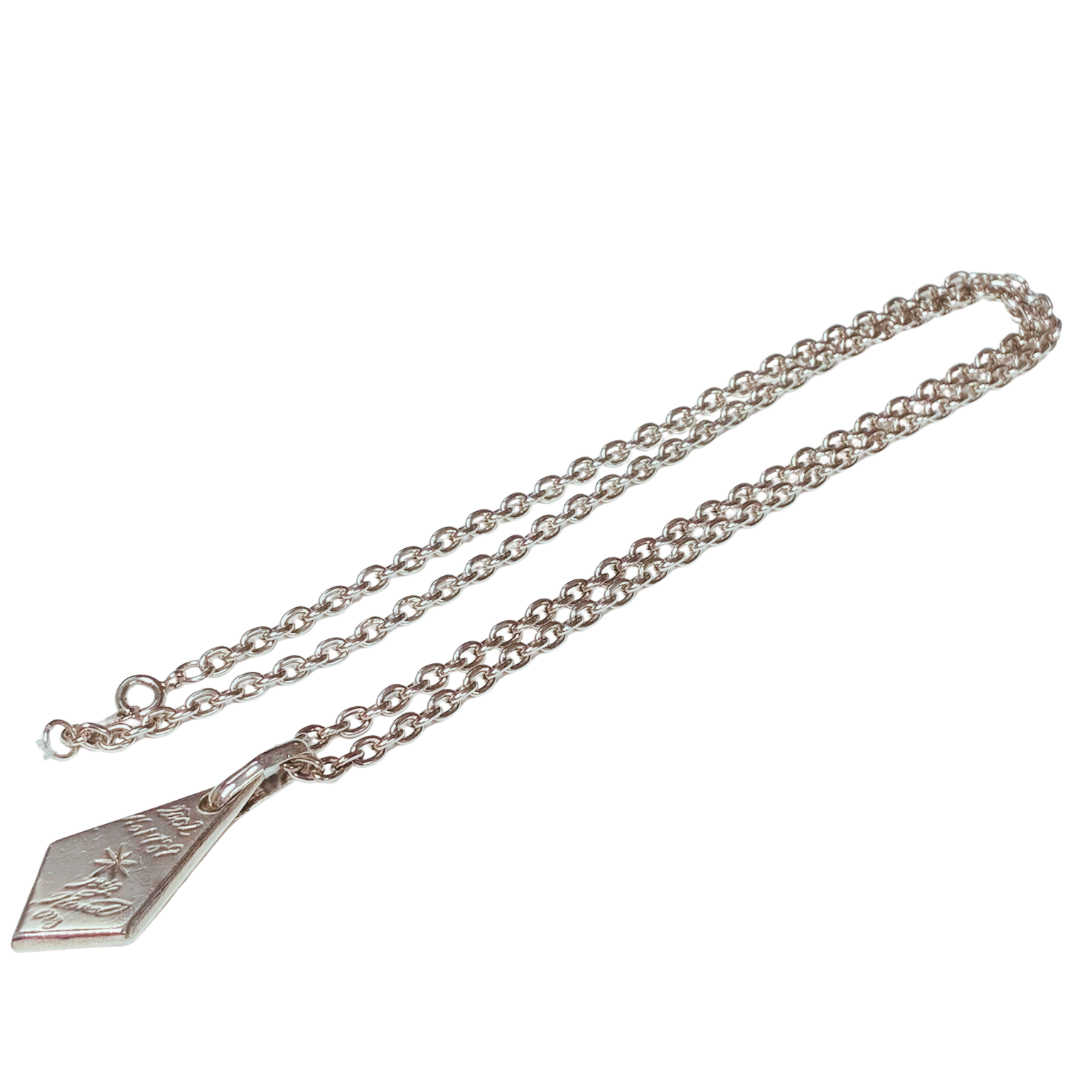 Silver 925 Big Hand Sun Pendant Necklace 25.7G