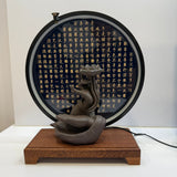 Lotus On Hand, Heart Sutra With LED Ring (Adjustable Light)