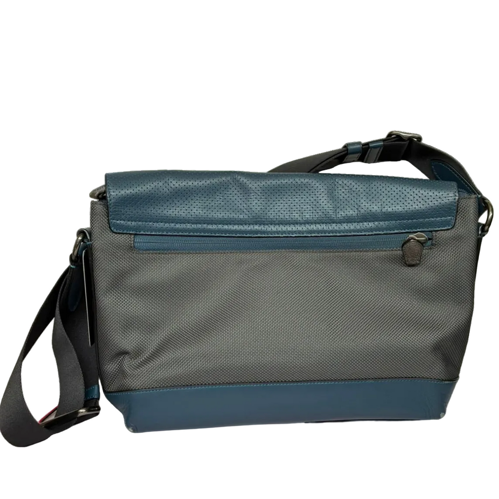 Coach K1761 F22238 Perforated Leather Bike Messenger Bag