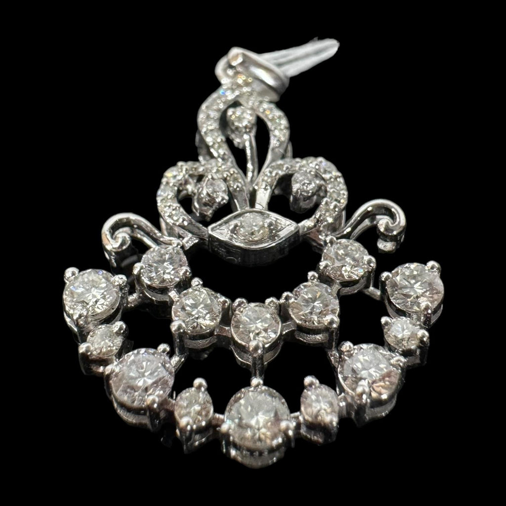 Diamond Pendant 18k White Gold D45=1.55