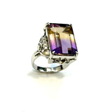 PT900 Ametrine & Diamond Ring