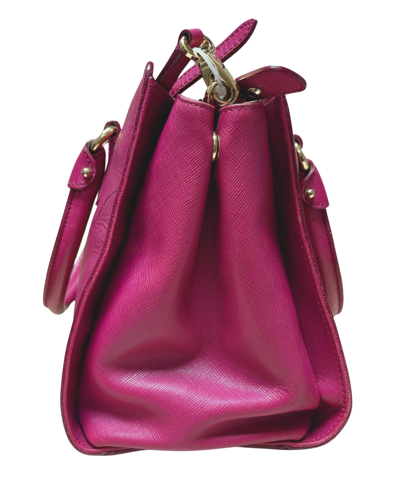 Salvatore Ferragamo Beky Tote Bag Fuchsia Saffiano Leather